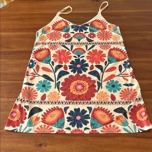 Floral Patterned Adjustable Strap Dress